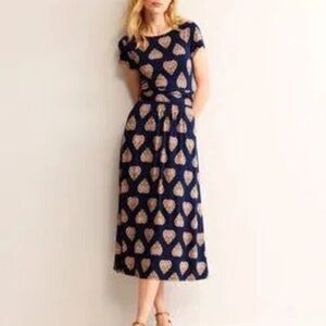 Boden Amelie Jersey Dress With A Heart Print